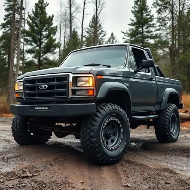 light truck on muddy terrains