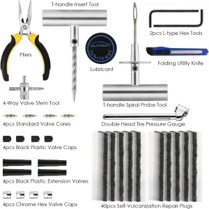 Heavy duty tire repair kit tools view