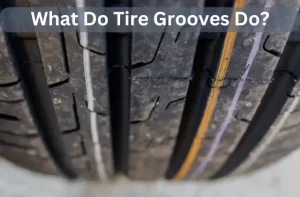 Tire grooves on the road