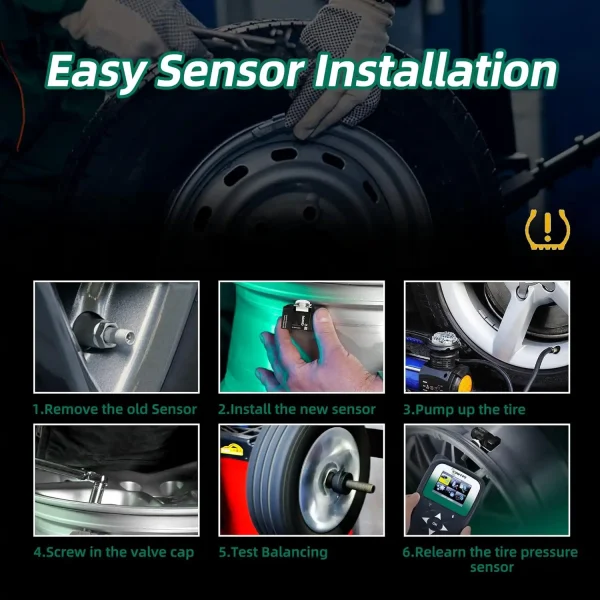 Tire pressure monitoring sensors installation image