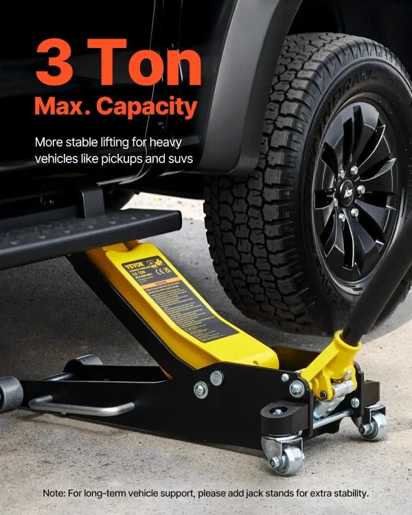 Floor jack under the car use