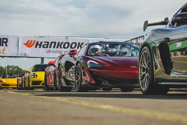 Hankook tires on a racing track