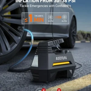 Portable tire inflator in work